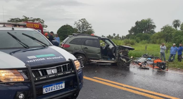Acidente envolvendo dois veículos BR 060 vitima Fatal