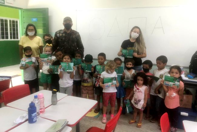 PMA de Bela Vista realiza educação ambiental para 970 alunos em 6 escolas de Caracol e Bela Vista nesta semana da água e do aniversário da PMA