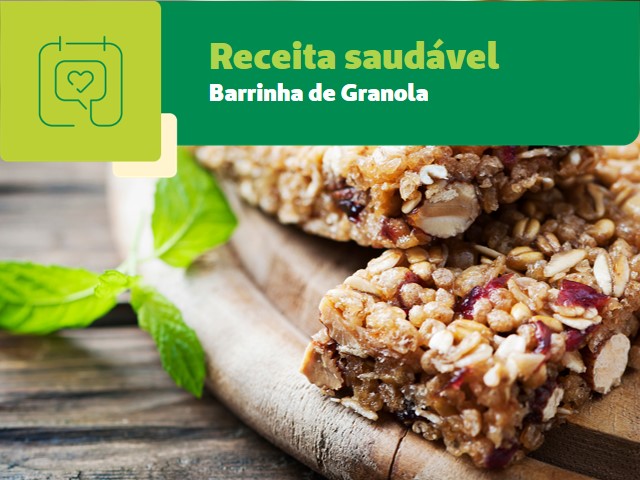 Receita Saudável: barrinha de granola 