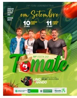 Antônio João vai sediar Festa do Tomate 2022