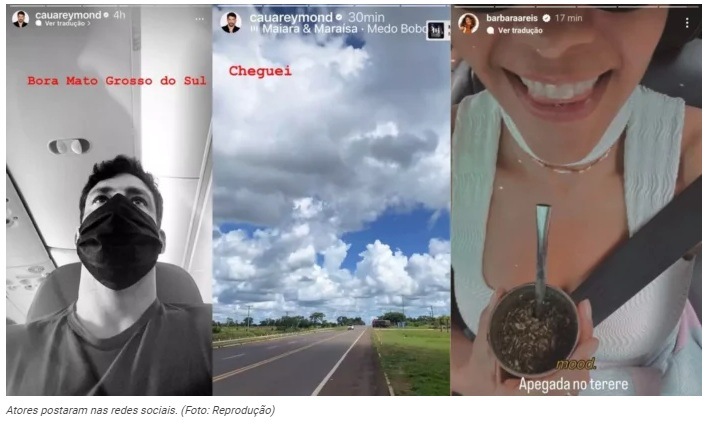 Cauã Reymond e Bárbara Reis protagonistas desembarcam no MS para gravar novela