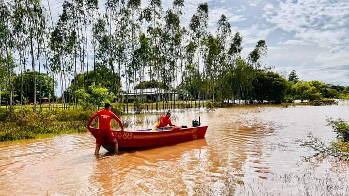 Com o grande volume de chuvas, Bela Vista registra três cheias do Rio Apa em menos de 30 dias