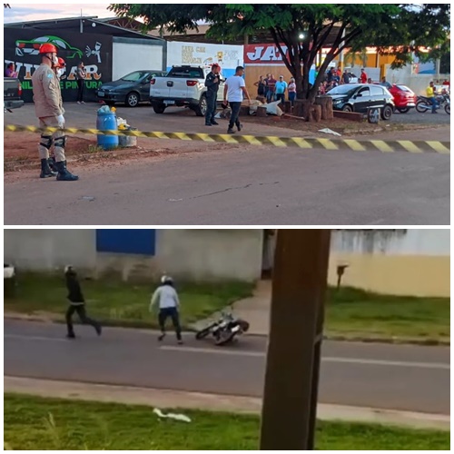 Moto estraga e deixa dupla de pistoleiros a pé