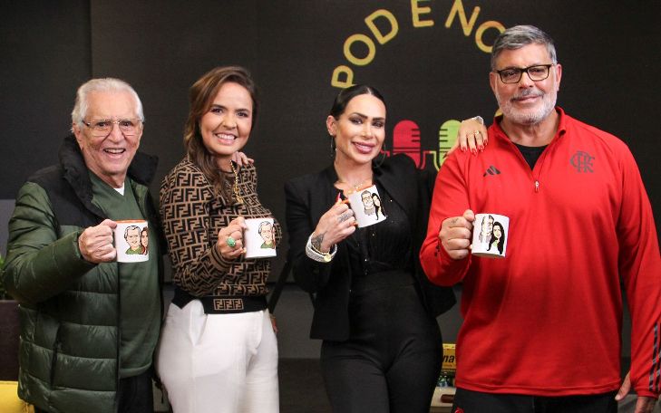 Carlos Alberto de Nóbrega recebe homenagem de Alexandre Frota no podcast ‘O Pod É Nosso’