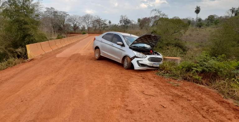 Bela Vista: Acidente envolvendo um carro na zona rural 