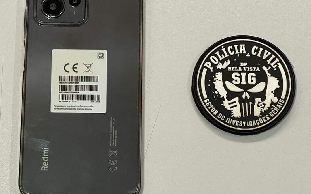 Policia Civil  de Bela Vista recupera celular roubado e prende ladrão