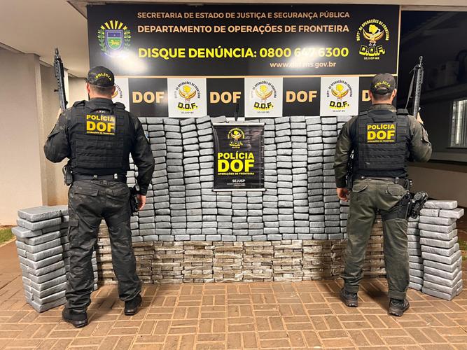 DOF fecha entreposto e apreende carga milionária de cocaína e maconha em Dourados