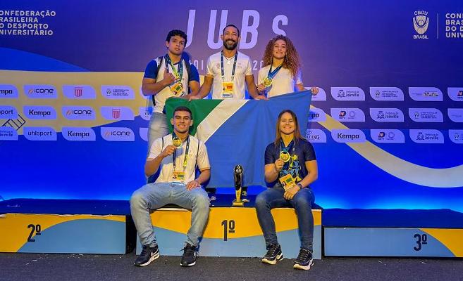 Pelo terceiro ano seguido, MS domina o wrestling nos Jogos Universitários Brasileiros e segue invicto