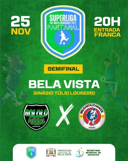 Esporte: Seleção Bela Vista/Caracol disputa vaga para final da Liga MS de Futsal
