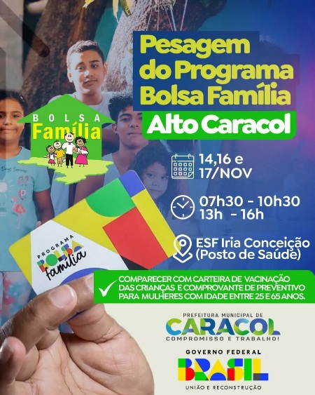 Prefeitura está realizando pesagem do programa Bolsa Família no Alto Caracol