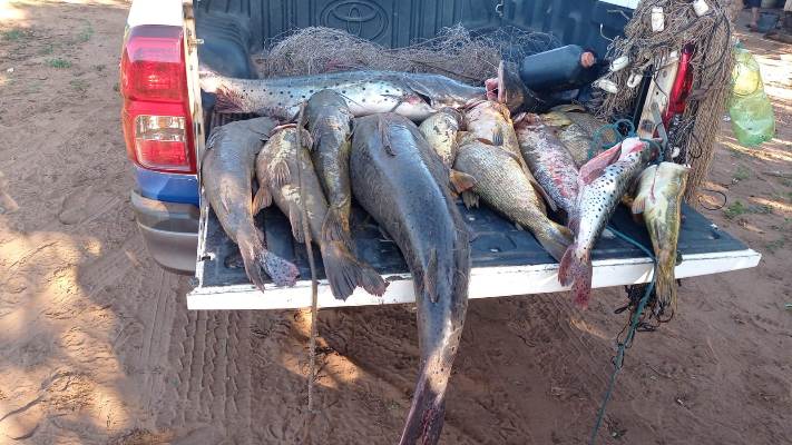 Durante Operação Piracema, PMA de Jardim prende homens por pesca predatória