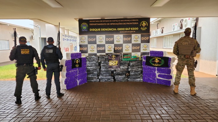 Carga milionária de maconha é apreendida pelo DOF no município de Ponta Porã