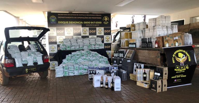 Carga milionária de agrotóxicos e bebidas é apreendida pelo DOF em Dourados