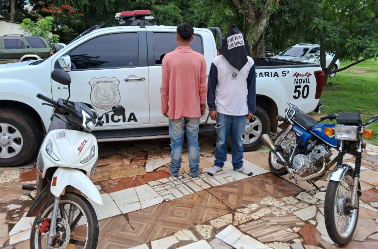 Dois foram presos em Bella Vista Norte por roubo de motocicleta