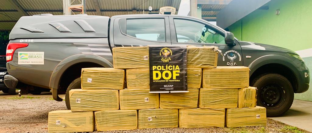 Veículo carregado de maconha é apreendido pelo DOF na região de Iguatemi