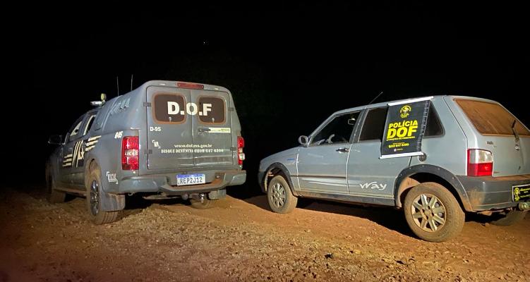 Veículo furtado em Paranaíba no sábado é recuperado pelo DOF em Laguna Carapã