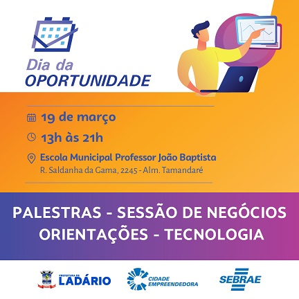 Dia da Oportunidade leva capacitações gratuitas para empreendedores em Ladário