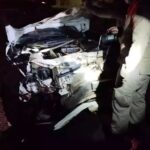 Bela Vista: Motorista atropela anta na BR-060, carro fica destruído e homem sai ileso