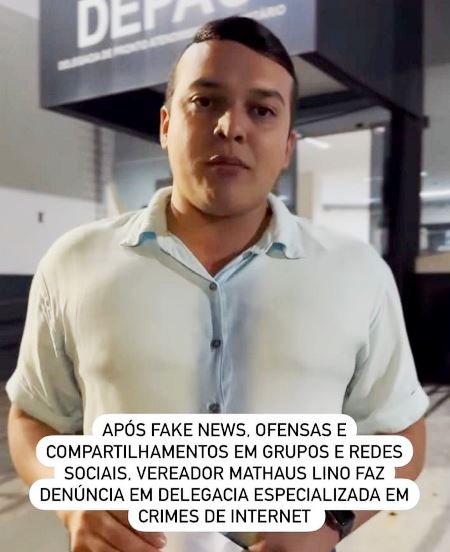 Vereador Mathaus Lino registra Boletim de Ocorrência em Campo Grande após ataques nas redes sociais