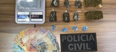 Polícia Civil de Bela Vista fecha boca de fumo e prende suspeito de tráfico em flagrante