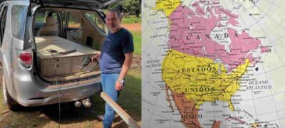 Daniel transformou carro em motorhome para viajar de Bela Vista ao Alasca: “Sonho de criança”