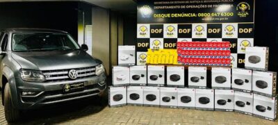 DOF apreende veículo com mais de R$ 480 mil em produtos ilegais em Fátima do Sul