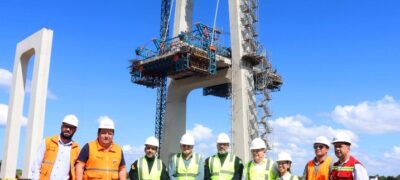 Rota Bioceânica: Autoridades visitam obra da ponte em Porto Murtinho