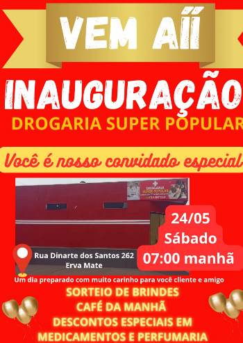 Inaugura em Bela Vista a nova Drogaria Super Popular