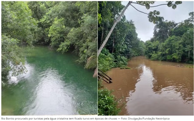 Águas cristalinas de Bonito (MS) ficam turvas após explosão de desmatamento na região