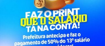 Prefeitura de Caracol antecipa 50% do 13º salário dos servidores municipais