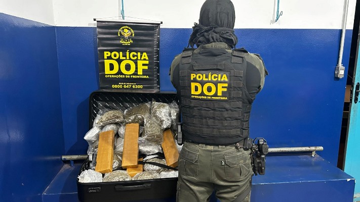 Mulher que seguia com drogas em ônibus para São Paulo é presa pelo DOF em Ponta Porã