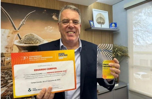 Ponta Porã recebe prêmio de “Cidade Inovadora”