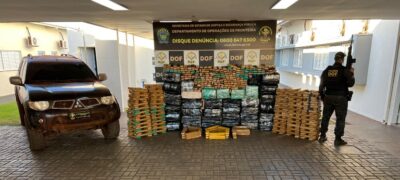 Veículo furtado em São Paulo é recuperado pelo DOF com 1,3 tonelada de drogas em Rio Brilhante