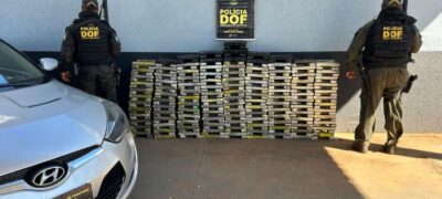 Carro com mais de 330 quilos de drogas é apreendido pelo DOF em Iguatemi