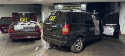DOF apreende carros carregados de cigarros contrabandeados do Paraguai em Ponta Porã