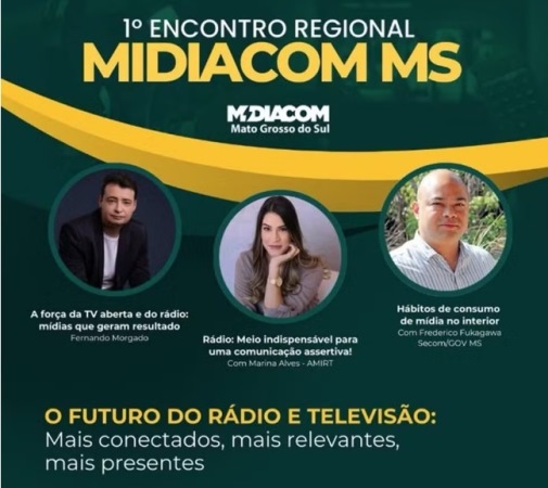 Estão abertas as inscrições para o 1º Encontro Regional de Rádio e TV em MS; veja como participar