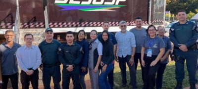 Carreta da Saúde da Sejusp atendeu servidores da segurança pública em Bela Vista