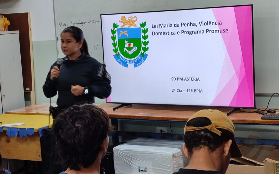 Palestra da Operação Shamar na Escola Estadual Dr. Joaquim Murtinho