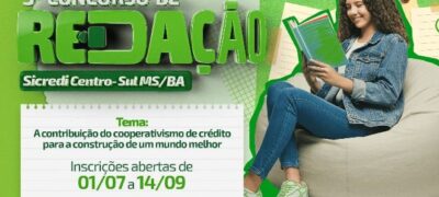 Reta final para inscrições no 3° Concurso de Redação da Sicredi Centro-Sul MS/BA