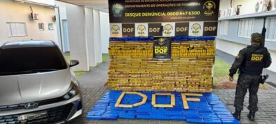 DOF e BPMA apreendem mais de 2,1 toneladas de drogas em caminhonete furtada no Paraná