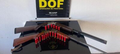 DOF apreende duas espingardas e munições em Novo Horizonte do Sul