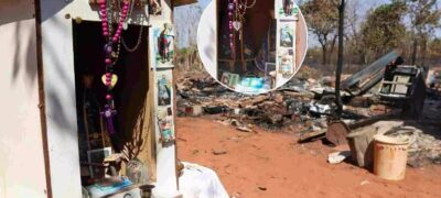 Imagem de Nossa Senhora da Aparecida resiste a incêndio em residência no Noroeste