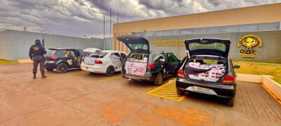 DOF intercepta comboio com cigarros contrabandeados que seriam entregues em Campo Grande