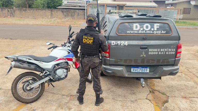 Moto furtada em agosto no Estado de São Paulo é recuperada pela DOF