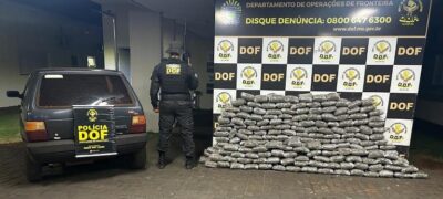 DOF apreende 220 quilos de skunk no bairro Canaã I em Dourados
