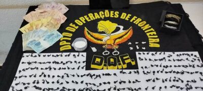 Dupla é presa pelo DOF com mais de 230 papelotes de cocaína em Antônio João