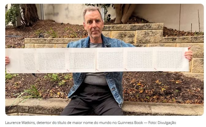 Nome mais longo do mundo tem 2.253 palavras e leva 20 minutos para ser lido – só a IA conseguiu ler sem cansar