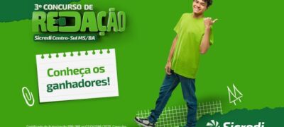 Sicredi Centro-Sul MS/BA anuncia vencedores do 3º Concurso de Redação