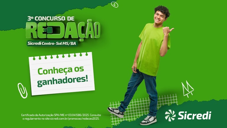 Sicredi Centro-Sul MS/BA anuncia vencedores do 3º Concurso de Redação