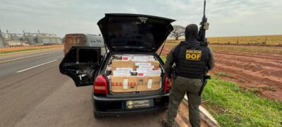 DOF intercepta veículo com cigarros contrabandeados em Itaquiraí